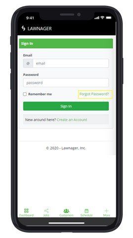 How to reset your password with Lawnager - Lawn Care Software
