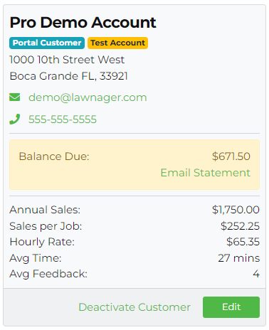 Email Statement with Lawnager Landscaping Software